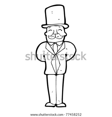 Stock Images similar to ID 84173929 - cartoon posh man calling people ...