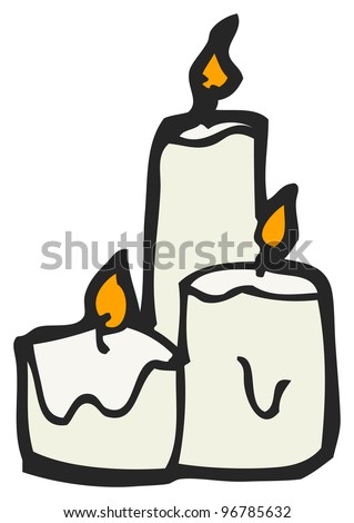 Cartoon Candles Stock Illustration 96761755 - Shutterstock