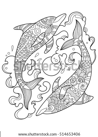 young adult dolphin coloring pages free - photo #11