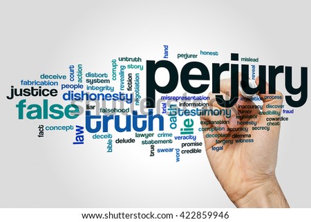 perjury cloud word concept shutterstock