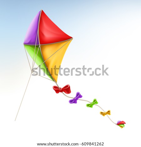 Kite, 3d vector icon Kite, 3d vector icon