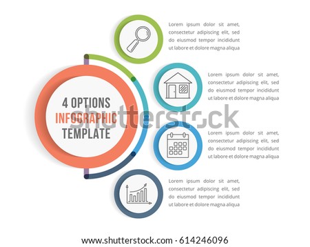 Infographic template with four steps or options, workflow, process diagram, vector eps10 illustration Infographic template with four steps or options, workflow, process diagram, vector eps10 illustration
