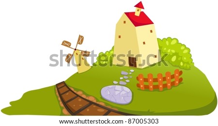 Stock Images similar to ID 60460051 - grist mill retro clip art