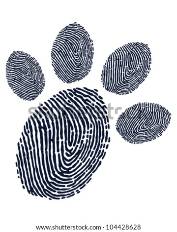 Paw Print Stock Vector 104428628 - Shutterstock