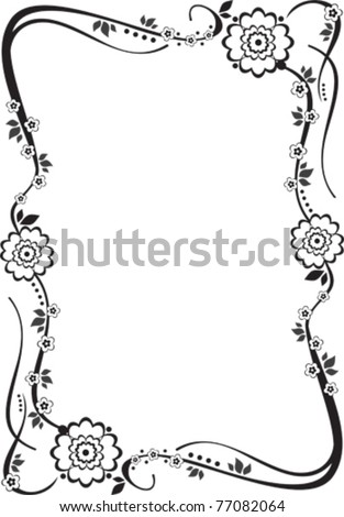 Vector Flower Frame Set Stock Vector 99361418 - Shutterstock