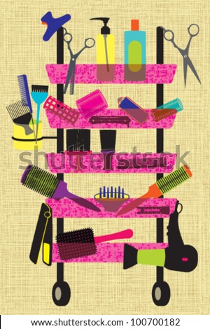 Hairdressing Related Symbols 1 Stock Vector 99325313 - Shutterstock