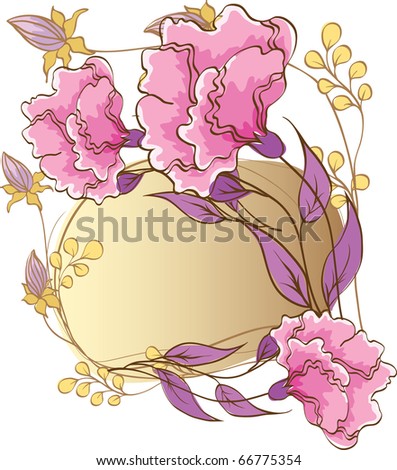 Abstract Background Decorative Lily Stock Vector 71738698 - Shutterstock