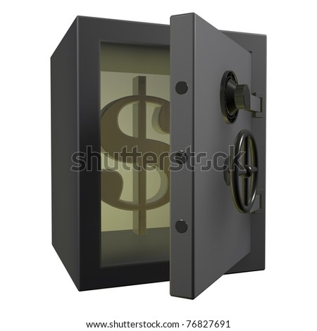 3d Safe Deposit Box Dollar Signs Stock Illustration 3d Safe Deposit Box Dollar Signs Stock Illustration