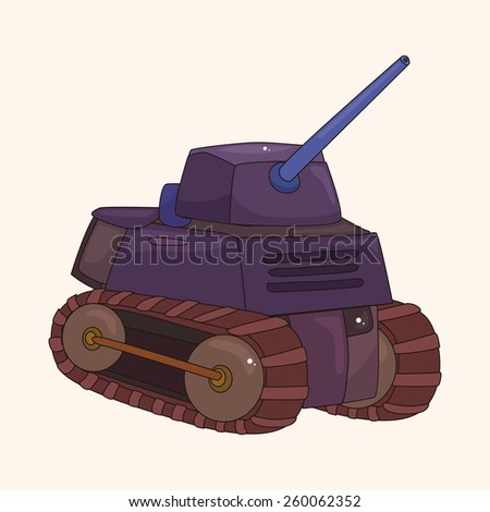 Cartoon Tankcannon Weapon Set Icon Stock Vector 78583309 - Shutterstock