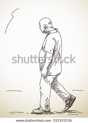 Old Man Walking Stock Photos, Images, & Pictures 