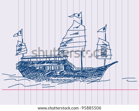 Chinese Junk Boat Stock Photos, Illustrations, and Vector Art