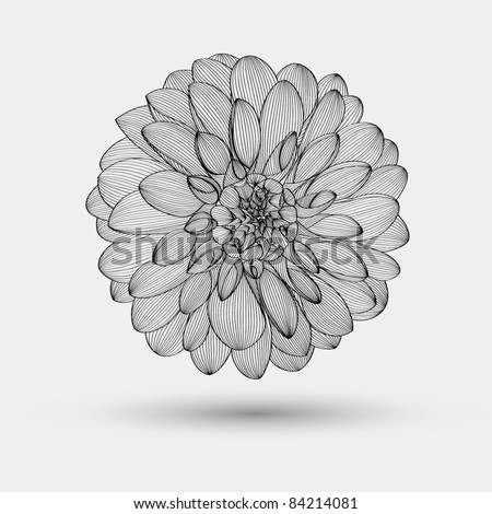 Abstract Floral Background Vector Flower Dahlia Element For Design Vector Flowers Floral Background Abstract Floral