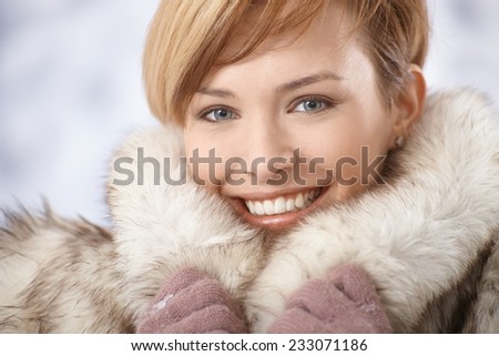 Latvian Woman Winter Coat Portrait 41