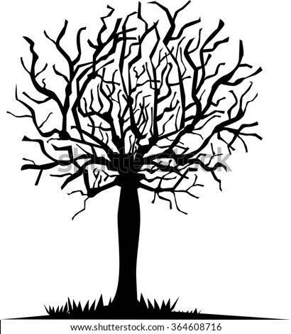 Black Tree Stock Vector 111827468 - Shutterstock
