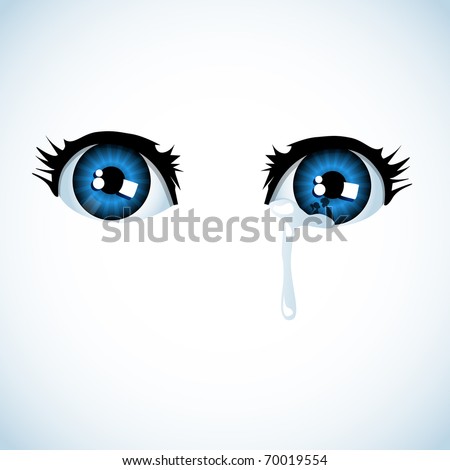 Animated+Teardrops Eyes in anime style with teardrop and reflection of loved couple ...