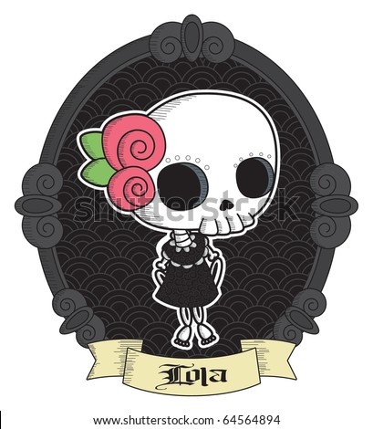 Lola-Little Lola. Little Lady Grimm. Cool Gothic vector style / Graphic elements ...