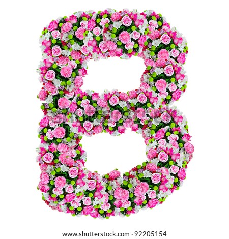 B Flower Alphabet Isolated On White Stock Photo 92205154 - Shutterstock