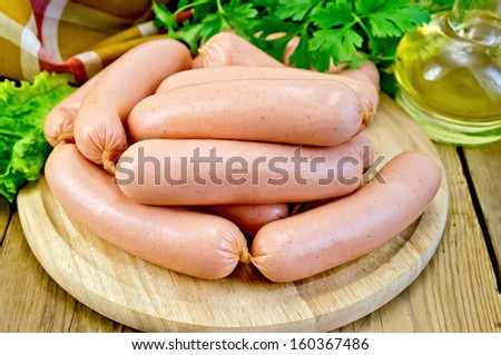 wieners on a board with parsley vintage clip art dad