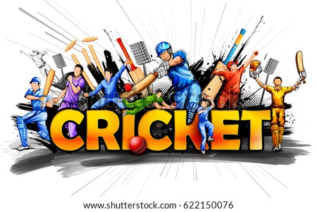 illustration of batsman and bowler playing cricket championship sports illustration of batsman and bowler playing cricket championship sports