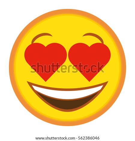 Vector Illustration Smiley Emoticon Feeling Love Stock Vector 397770292 