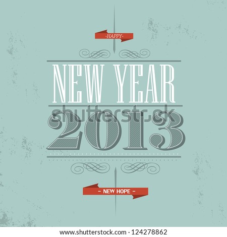 2013 New Year Gift Card Stock Vector 124278874 - Shutterstock