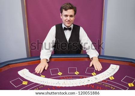 Croupier In Casino