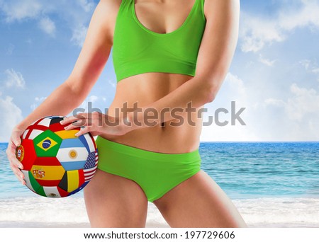 Composite Image Fit Girl Green Bikini Stock Photo 197733881 Shutterstock