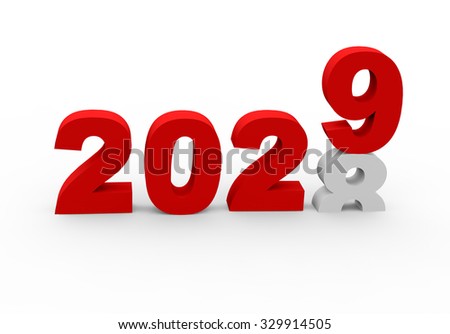 3 D Render New Year 2029 Past Stock Illustration 329914505 - Shutterstock