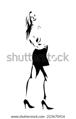 Stock Images similar to ID 37046290 - face of a young girl in vector