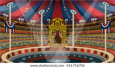 Circus ring carnival tent big top acrobat trapeze marquee. Amusement family theme park circus banner poster invite set. Creative circus big top people design vector illustration collection Circus ring carnival tent big top acrobat trapeze marquee. Amusement family theme park circus banner poster invite set. Creative circus big top people design vector illustration collection