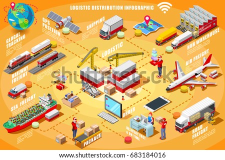Express delivery man isometric people vector van truck car infographic icons Express delivery man isometric people vector van truck car infographic icons