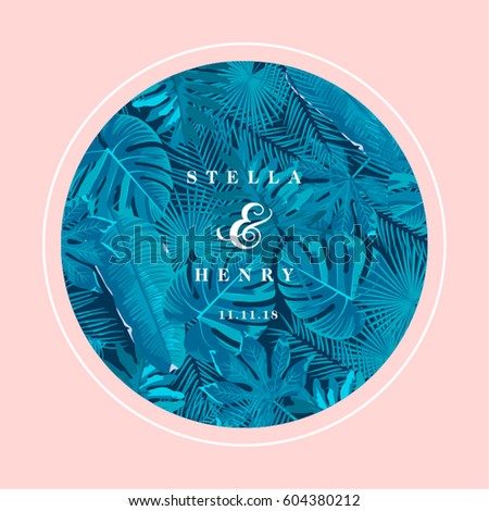 Trendy Summer Tropical Leaves Vector Design Trendy Summer Tropical Leaves Vector Design