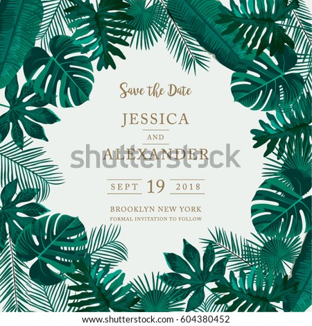 Trendy Summer Tropical Leaves Vector Design Trendy Summer Tropical Leaves Vector Design