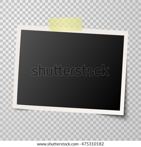 old photo frame with transparency showing shadow old photo frame with transparency showing shadow