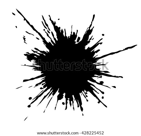 Vector Black Ink Splashes On White Stock Vector 103679465 - Shutterstock