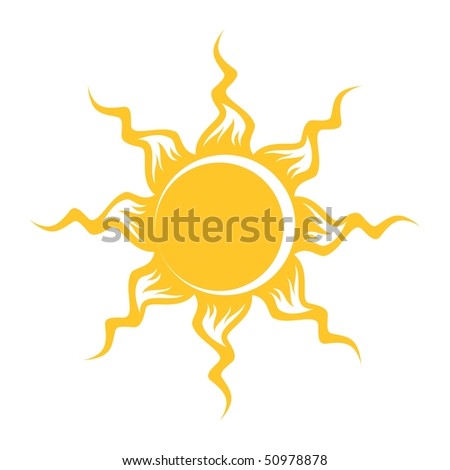 Artistic Hand Drawing Sun White Background Stock Illustration 14717482