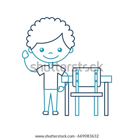 Crying Boy Sit On Bench Stock Vector 14696638 - Shutterstock