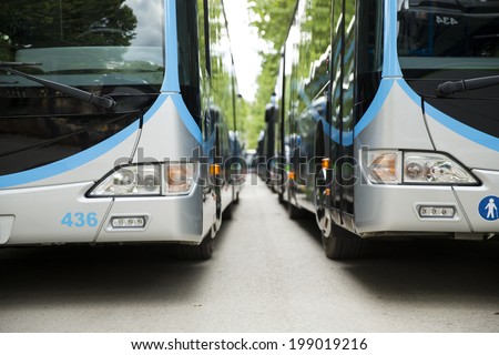 New modern city bus - stock photo