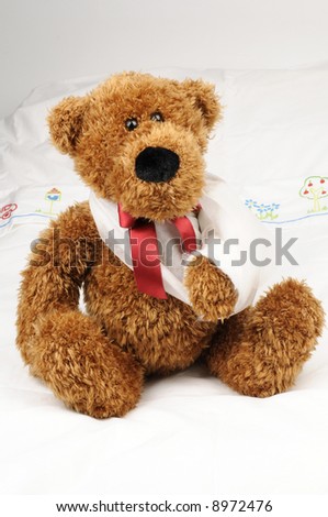 teddy bear with broken arm