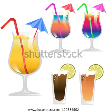 Vector Cocktail Glass Stock Vector 100564552 - Shutterstock