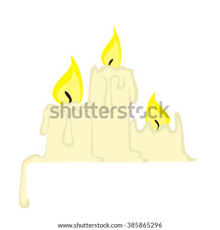 Melted Candle Cartoon Stock Vector 59712631 - Shutterstock