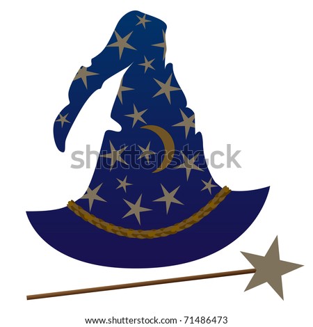 Download Wizards Hat - stock vector