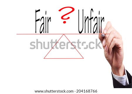 unfair weighing risk fair situation shutterstock