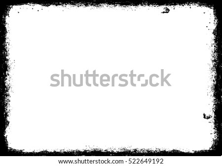 Vector Frame. rectangle for image. distress texture . Grunge Black and White border picture . Vector Frame. rectangle for image. distress texture . Grunge Black and White border picture .