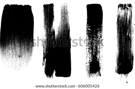 Grunge Paint stripe . Vector brush Stroke . Distressed banner . Black isolated paintbrush collection . Modern Textured shape . Dry border in Black . Grunge Paint stripe . Vector brush Stroke . Distressed banner . Black isolated paintbrush collection . Modern Textured shape . Dry border in Black .