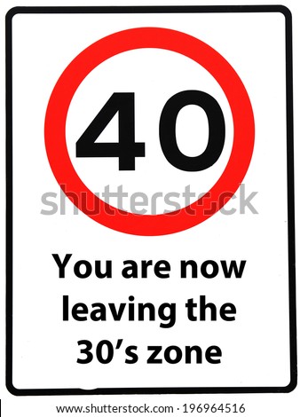 40Th-Birthday-Cartoons birthday concept made as a road sign illustrating someone reaching ...