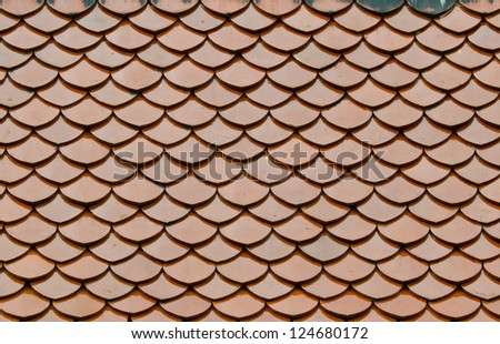 Thai Style Fish Scale Roof Tile Stock Photo 62151751 - Shutterstock