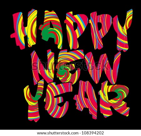 Happy New Year Stock Vector 108394187 - Shutterstock