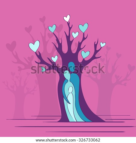 Family label and emblem For Your Design- Isolated On Pink Background