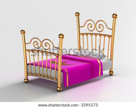 Clipart Princess Bed Golden princess bed - stock photo golden princess ...